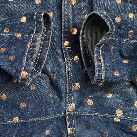 Fidelity Denim Belvedere Mid Rise Skinny Jean Rose Gold Dots 29 FLAWED Belt Loop - Picture 11 of 15